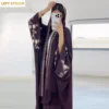 109045-27267b.jpg Abayas brodées Eid Dubai pour femmes, robe musulmane hijab, kaftan turc, kimono, robe, djellaba, kebaya, jalabiya islamique, caftan marocain