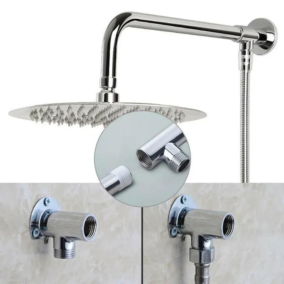 Duschkopf-Verlängerungsarm Aus Edelstahl, 25,4 Cm, Mattschwarz – Für Wandmontage, Regendusche & Badezimmer
