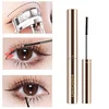 Silk Fiber Matte Mascara Makeup Ultra-Fine Brush Lengthens Eyelashes Waterproof Fast Dry Brown Black Curling Mascara Comestic 3