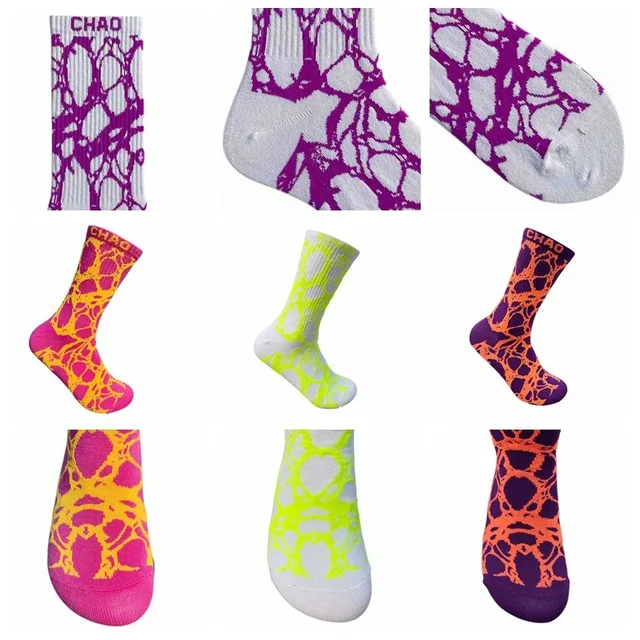 Meias Tie-Dye Unissex para Esportes e Atividades ao Ar Livre