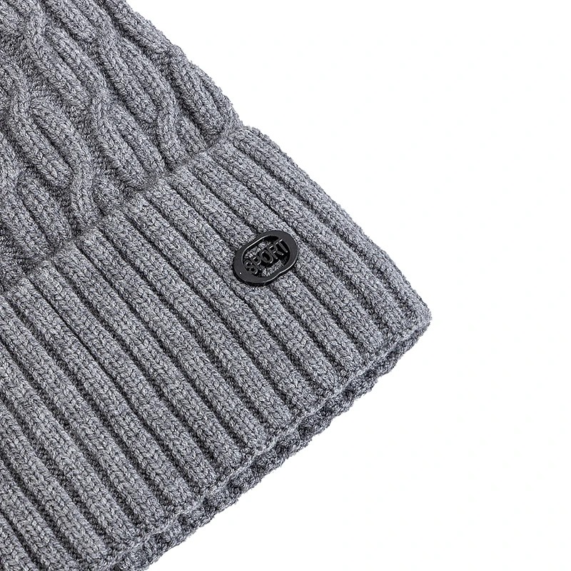 Hot Sale Unisex Dandy Cap Stylish Soft Beanie Hats Winter Hat Fur Lined Warm Cap For Men Women Thicken Ski Sports Knitted Hat