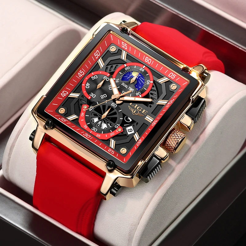 

2023 New Fashion Men Watch Top Brand Luxury Silicone Sport Watches Mens Quartz Date Clock Waterproof Wristwatch Men Chronograph