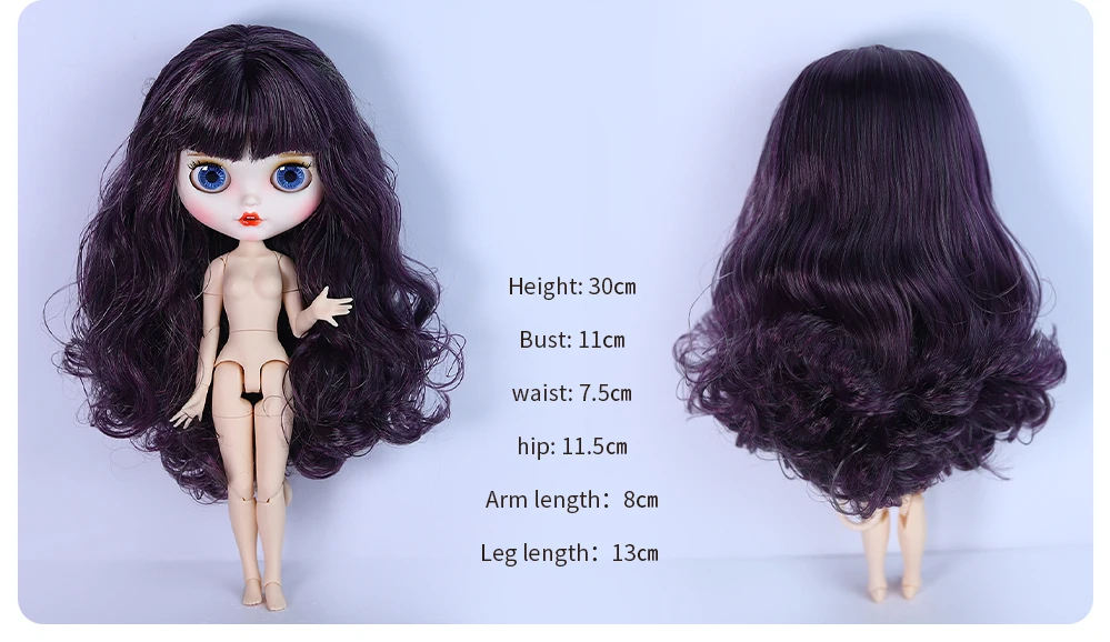 Allison – Premium Custom Neo Blythe Doll with Blue Hair, White Skin & Matte Smiling Face 3 Allison – Premium Custom Neo Blythe Doll with Blue Hair, White Skin & Matte Smiling Face 3