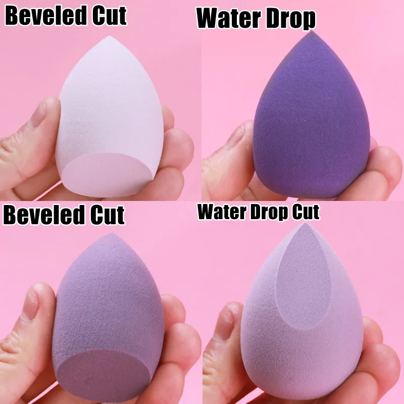 4pcs Makeup Sponge Powder Puff Dry and Wet Combined Beauty Cosmetic Ball Foundation Powder Puff Bevel Cut Make Up Sponge Tools images - 6