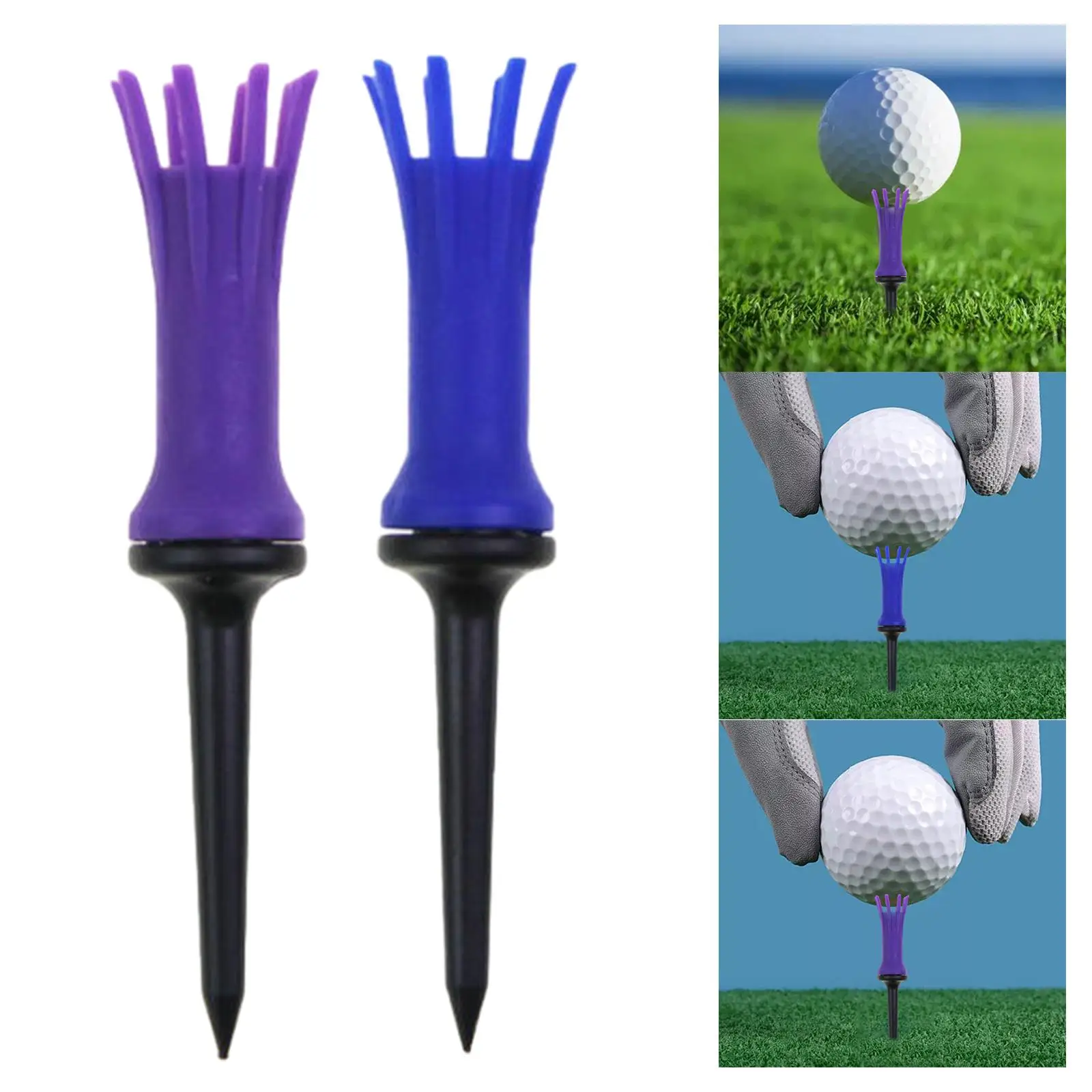 Rubber Golf Tee Golf Mat Tee Wear Resistant Unbreakable Golf Tees for Driving