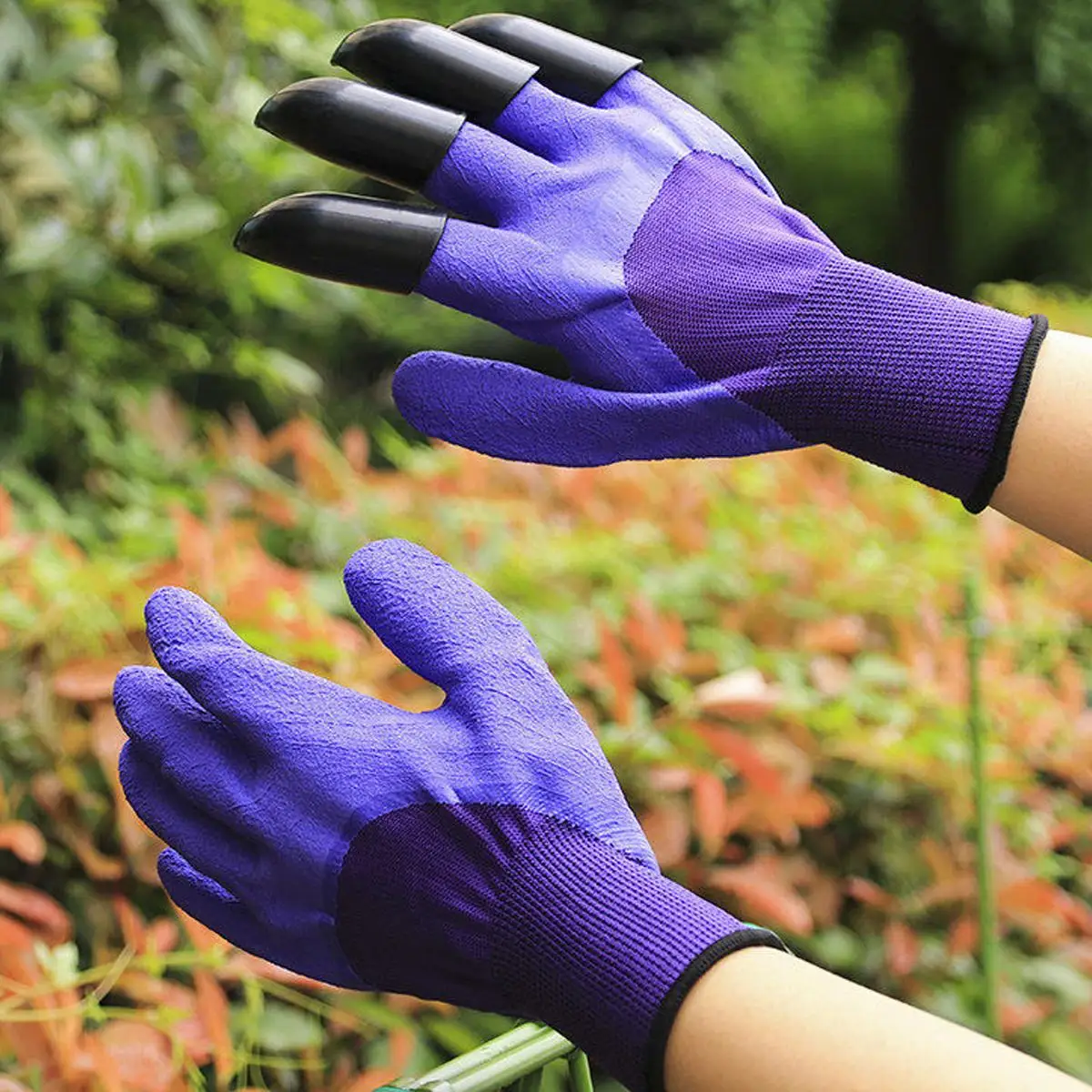 1 Pair Garden Gloves with Claws-Perfect for Digging, Planting, Weeding, Seeding-Protects Nails and Fingers Essential Ga