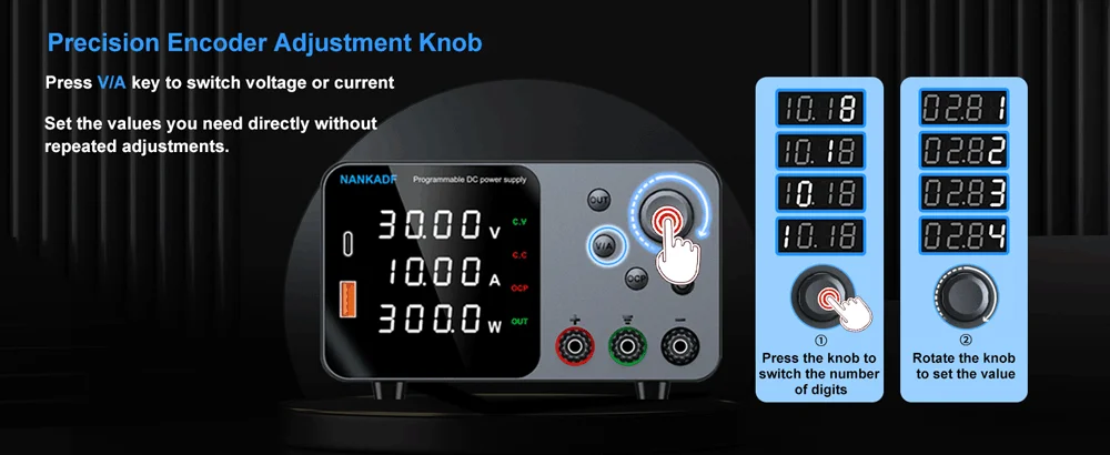 NANKADF Laborbank-Netzteil 30 V 10 A Schaltnetzteil 30 V 5 A einstellbare Quelle 60 V 5 A Spannungsstabilisator 120 V 3 A – Detail 2