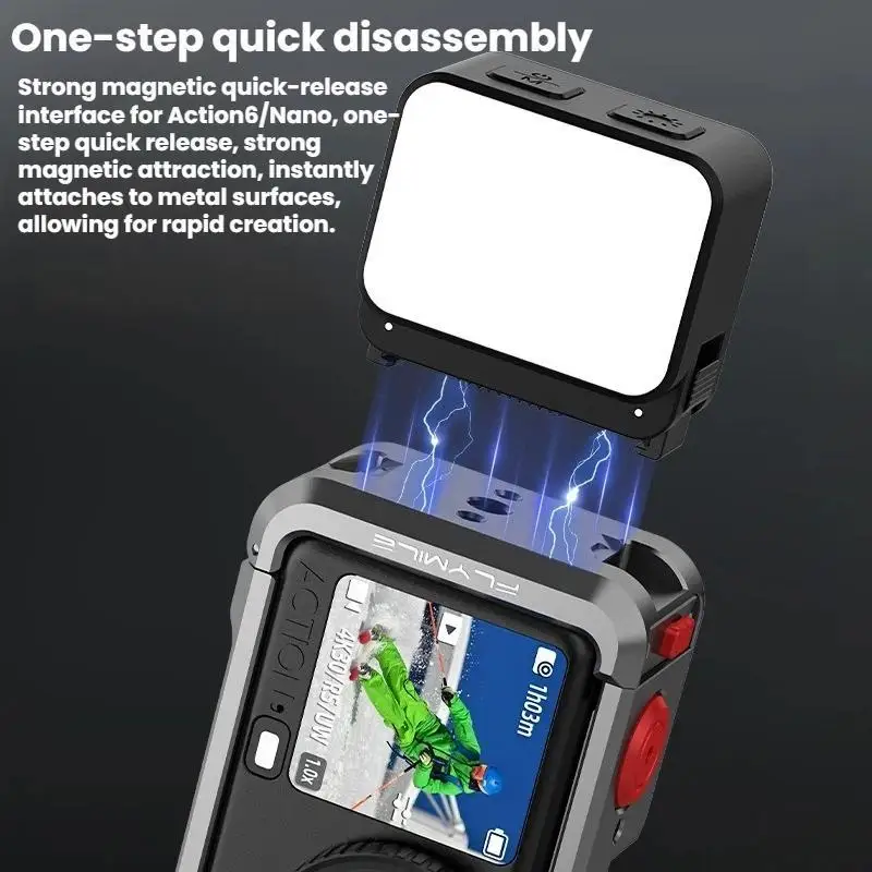 For DJI Osmo Aciton 6 / Osmo Nano Flymile Magnetic Selfie Light