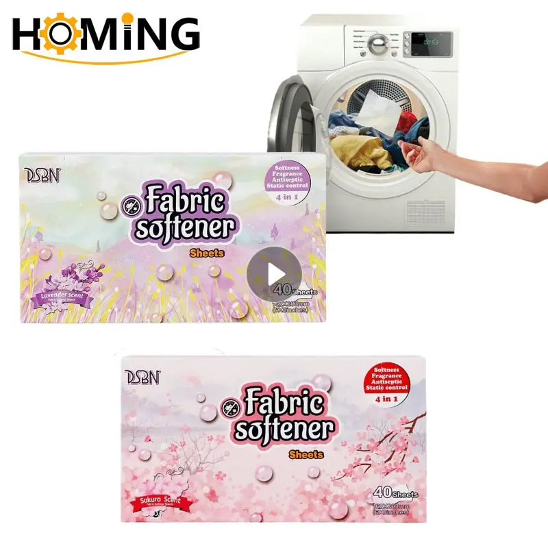 Fabric Softener Sheets Tumble Dryer Wrinkle Static Remover Clothes Protection Laundry Partner Aromatherapy Soft Paper