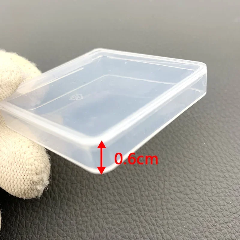 4.4*4.4*0.6cm Transparent Plastic Box Mini Small PP Storage Component Boxs Collection Packaging Plastic Jewelry watch parts Box