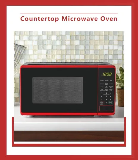 

Countertop Microwave Oven, 700 Watts, Red