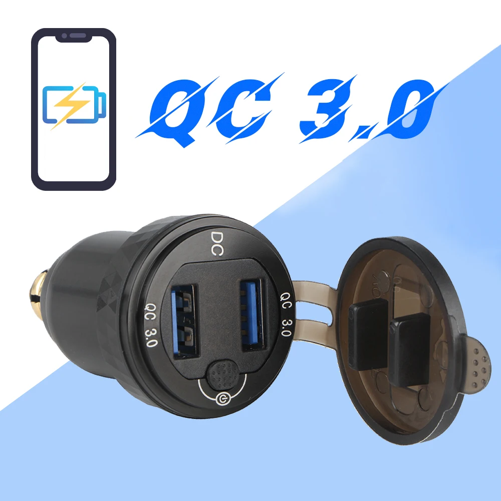 LAZIRO Doppio Regolabile USB Adattatore di Caricabatterie dell'interfaccia Adatta for BMW R1200GS R1200RT F800 GS F800GS F650GS F700GS F650 GS R 1200 RT ADV
