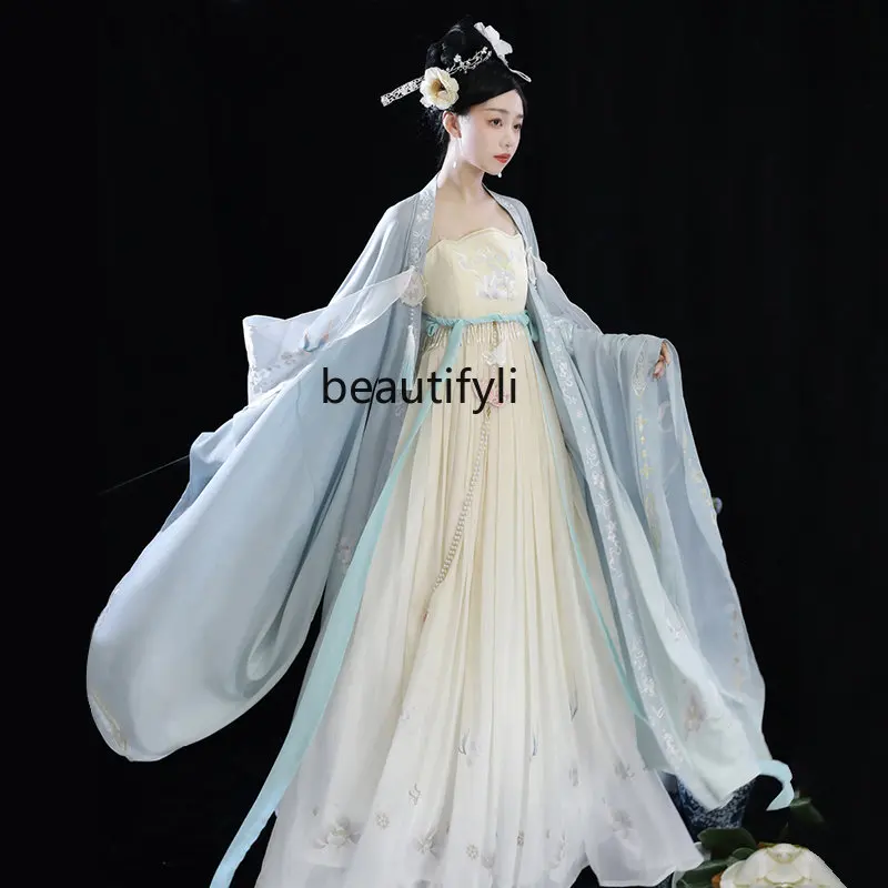 

yj Qiushui Fu Han Clothing Summer Cheko Skirt Chinese Traditional Han Clothing Chinese Style Fairy Embroidered Ancient Costume
