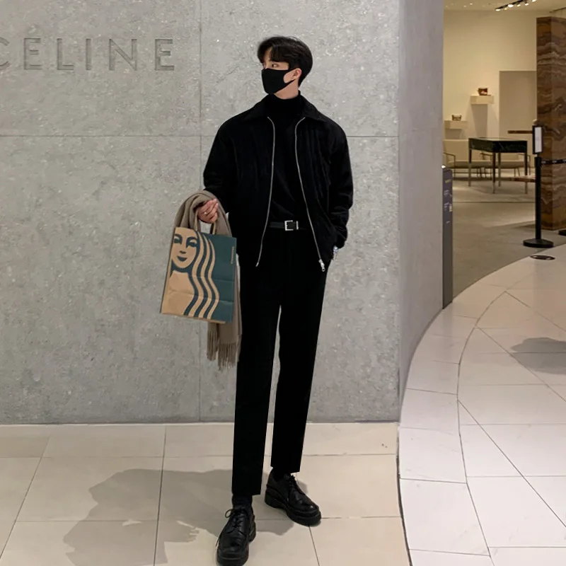 Suede Jacket, Cotton Jacket, Men's Winter Korean Version, Loose and Plush, Thickened Cotton Jacket, High-end Cotton Jacket