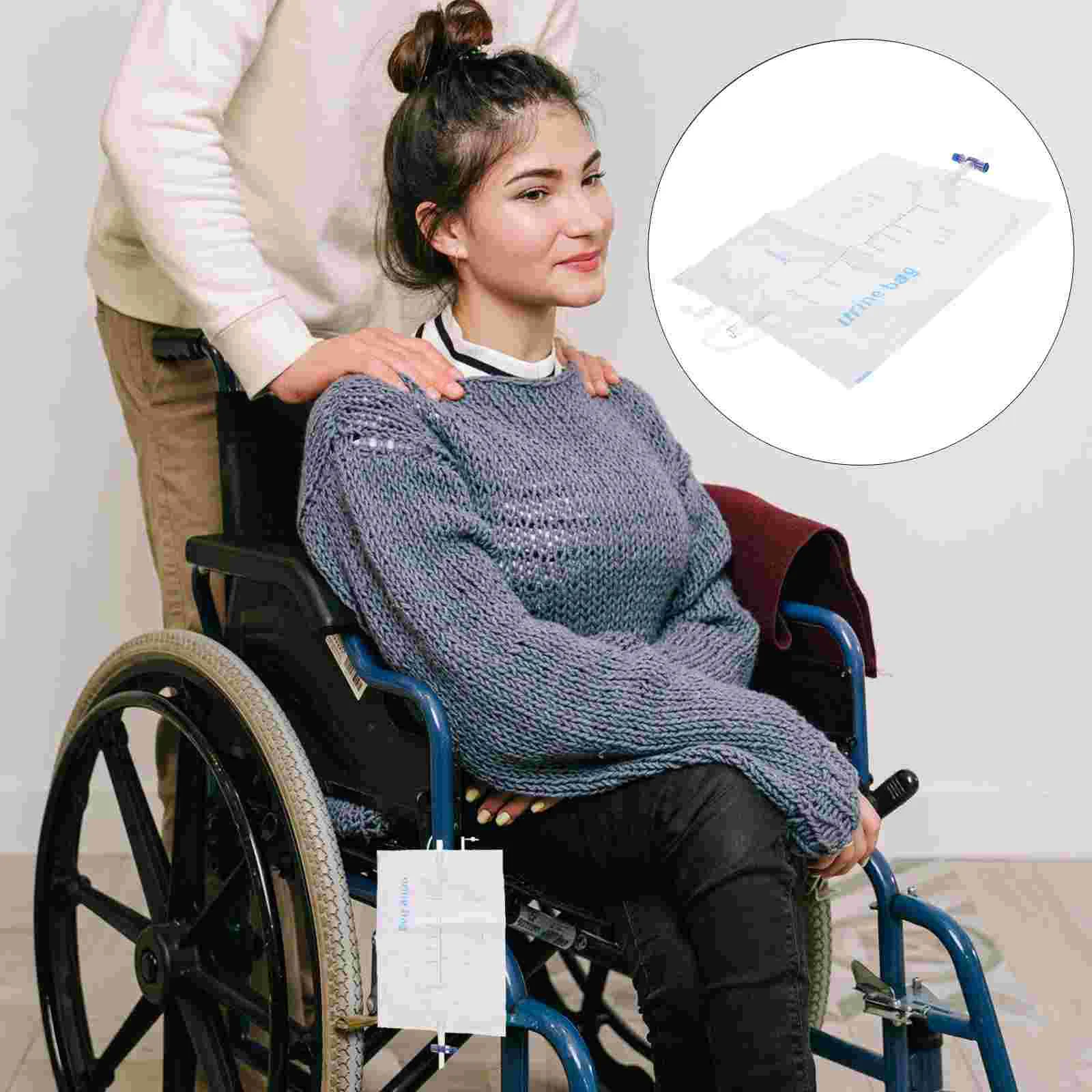 

5 Pcs Drainage Bag Urine Collection Bags Disposable PE to Prevent Reflux Portable Patients Nursing Thickened