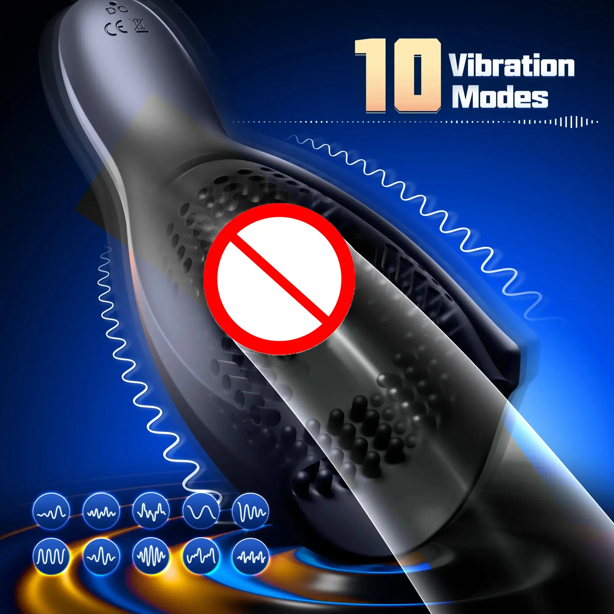 Male Masturbator Penis Training Vibrator with Tongue Licking Penis Blowjob Massager Adult Sex Toys for Men Increase Endurance 18
