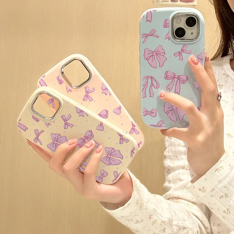 Charming Pink Bowknot Phone Case - Lovely and Elegant Design