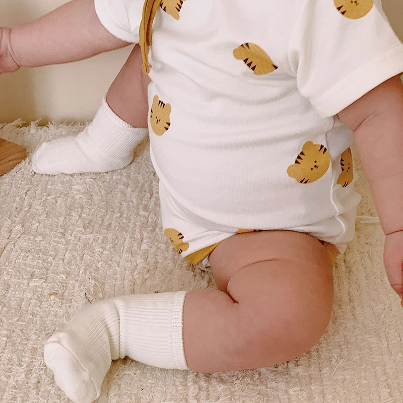 Cotton Baby Boys Summer Bodysuit with Hat