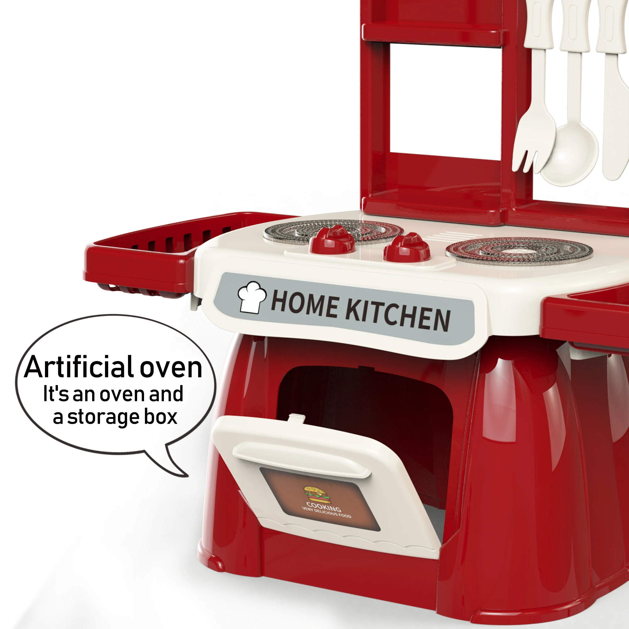Kitchen Toys Imitated Chef Light Music Pretend Cooking Food Play Dinnerware Set Safe Cute Children Girl Gift Fun Game GYH