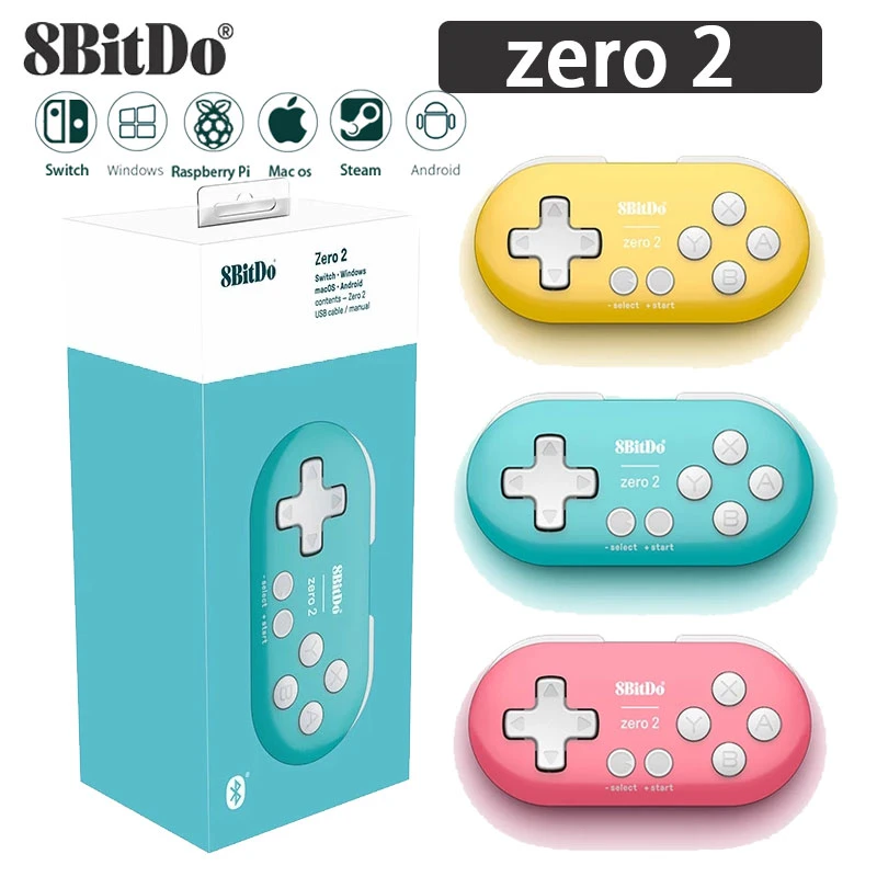 8bitdo Zero 2 Bluetooth Gamepad Game Mini Controller Gaming For Nintendo Switch Raspberry Pi Steam Windows Macos Android Gamepads Aliexpress