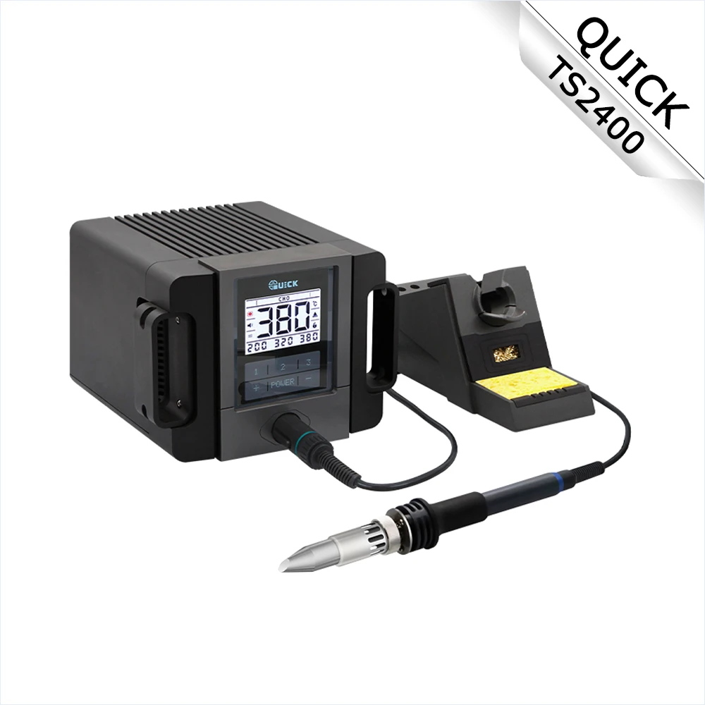 

QUICK TS2400 Intelligent Welding Station ESD Online Detection Touch Screen 400W High-power Soldering Iron Repair Welding Tool