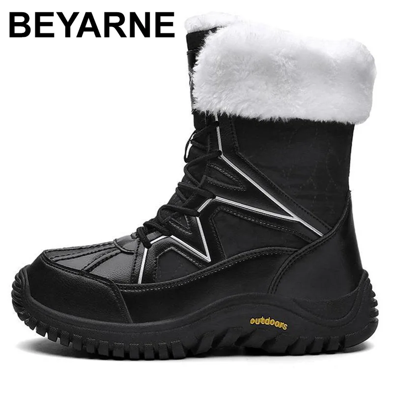 

Woman Snow Boots Women Winter Shoes Waterproof Girl's Mid-Calf Boots Shoes Warm Plush Boots Womens Plush Size 42