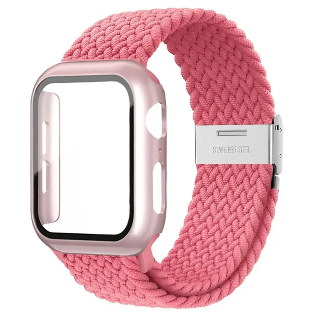 Enhanced Nylon Strap and Protective Case with Elastic Braided Band