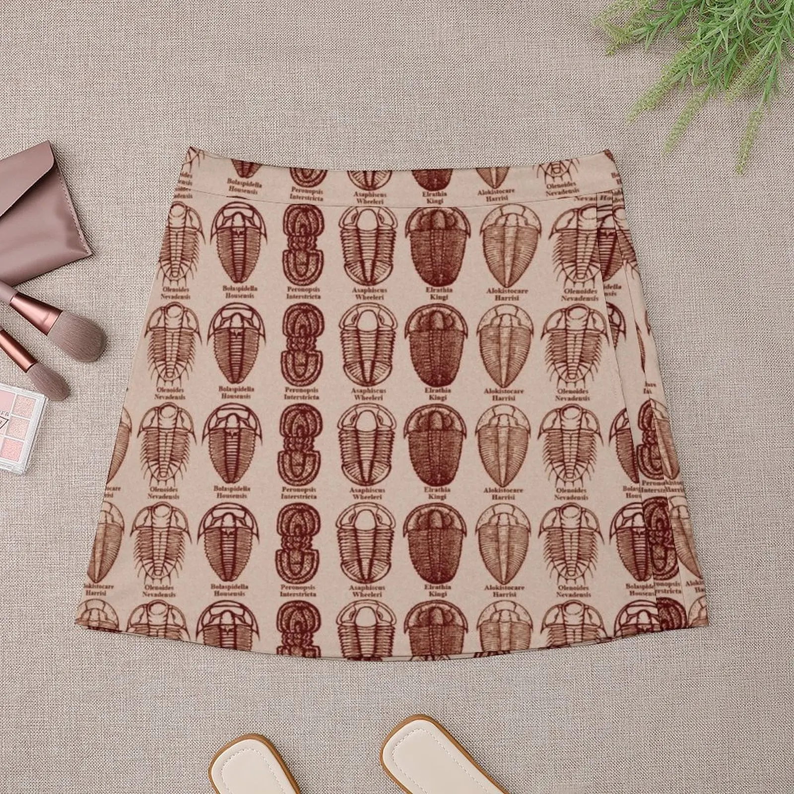 Trilobite Species Pattern Mini Skirt elegant skirts for women japanese fashion skorts for women