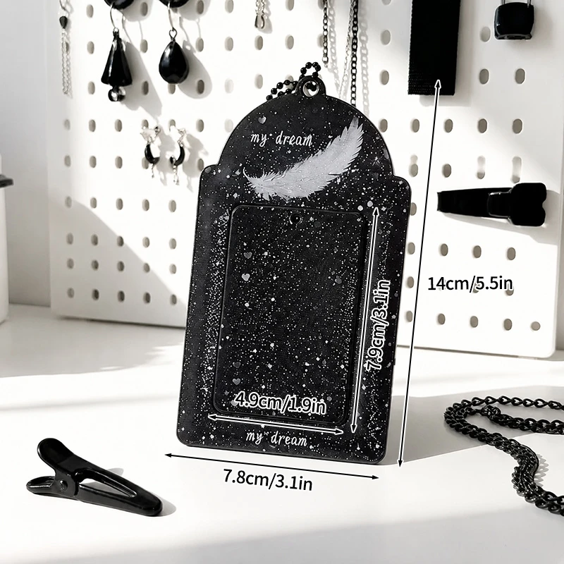 Kpop Idol Photocard Holder - Stylish Sleeve Cover Protector with Fashion Bag Charms
