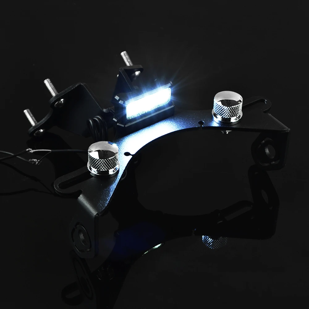 Yamaha MT 09 MT09 2013-2016 MT10 2015-2018 표시 등 홀더 브래킷이있는 조정 가능한 각도 라이센스 번호 플레이트
