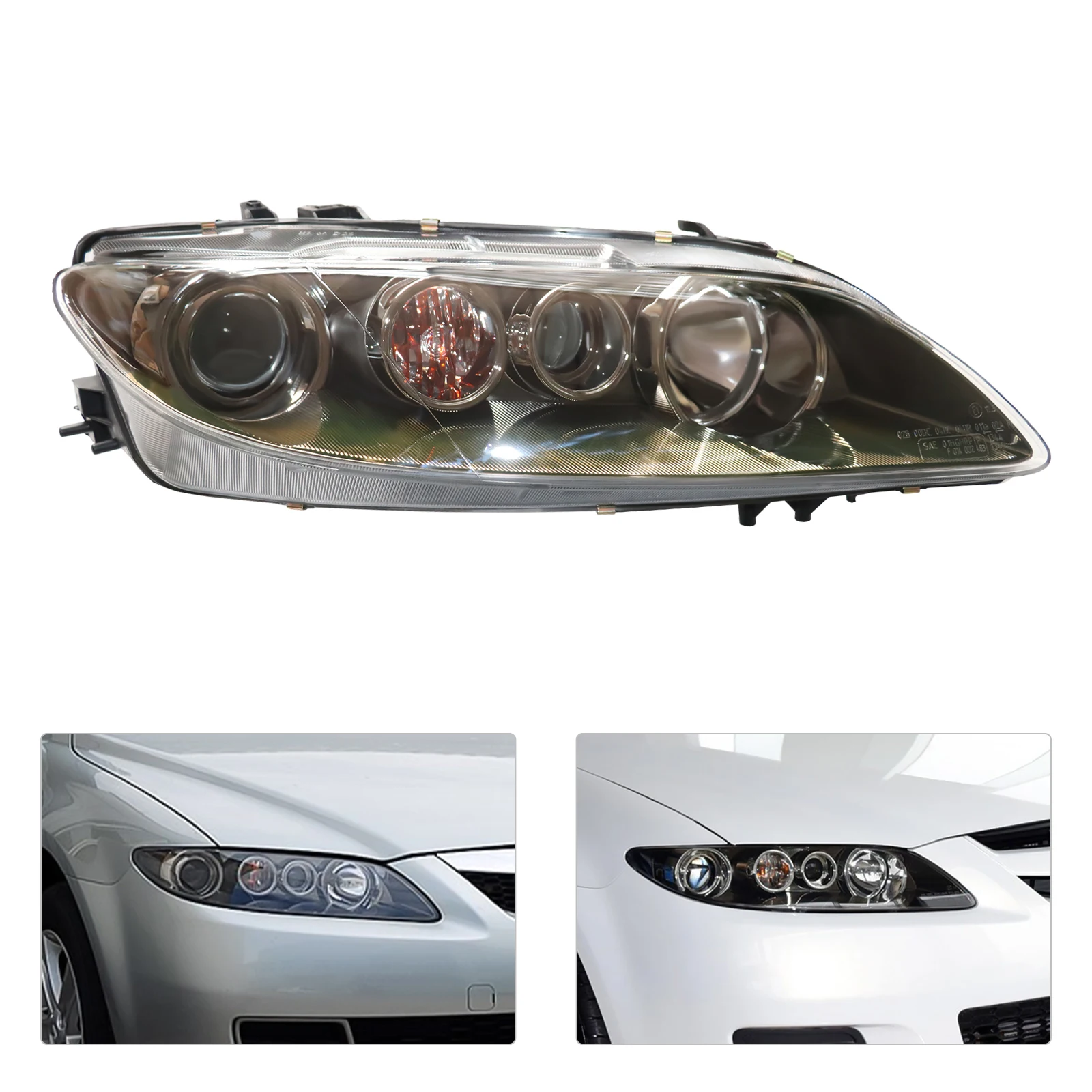 

Passenger Side Headlight Car Right Side Headlamp Fit for 2006 2007 2008 Mazda 6 2.3L RH Headlight Assembly Car Accessories