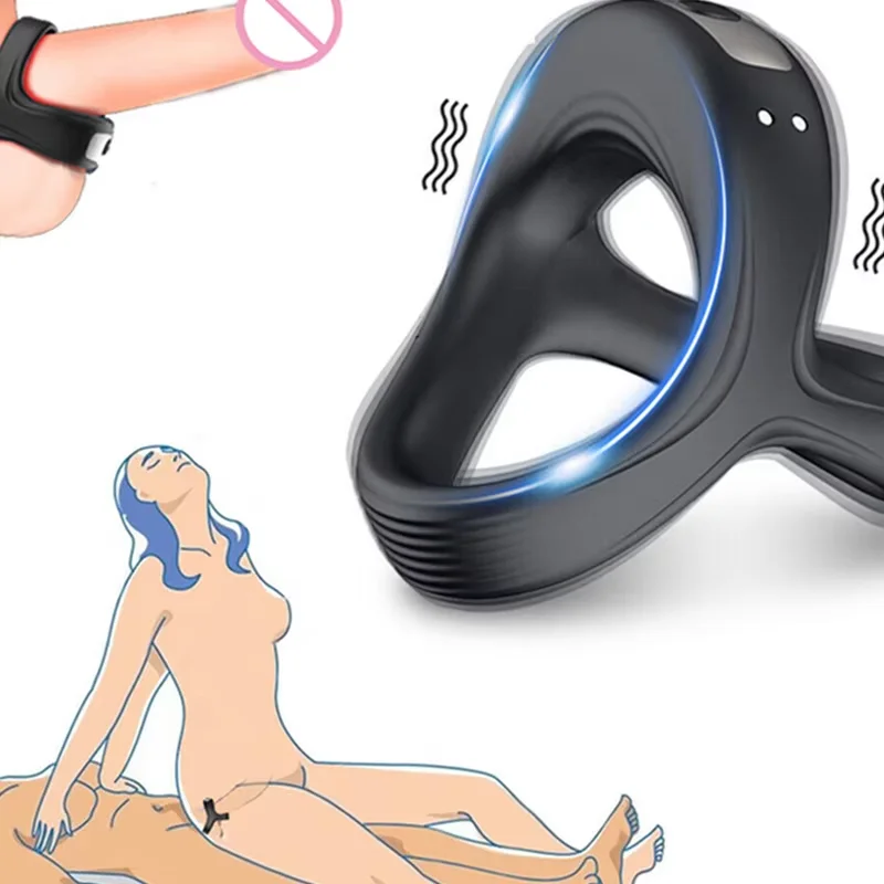 Vibrator Cockring Penis Cock Ring auf für Mann Männlich Verzögerung Ejakulation Sex Spielzeug für Männer Paar Ringe Penisring Spielzeug für Erwachsene 18 + 1