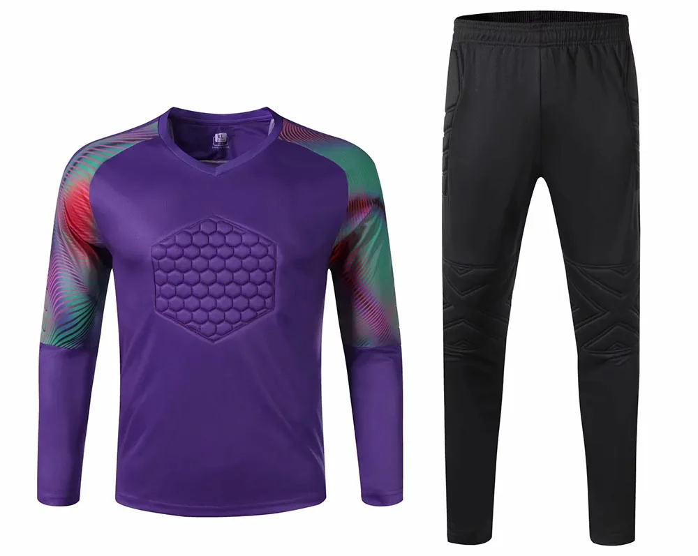 Football Uniform Sports Uniform Sets Football jerseys Goalkeeper Shirts Long sleeve Pant soccer wear goalkeeper Training Uniform Suit Protection Kit Clothes