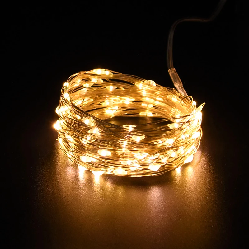 

2/5/10m 3 Colors LED Fairy Lights Copper Wire String Outdoor Lamp Garland Light Battery Power Wedding New Year Party Decoration