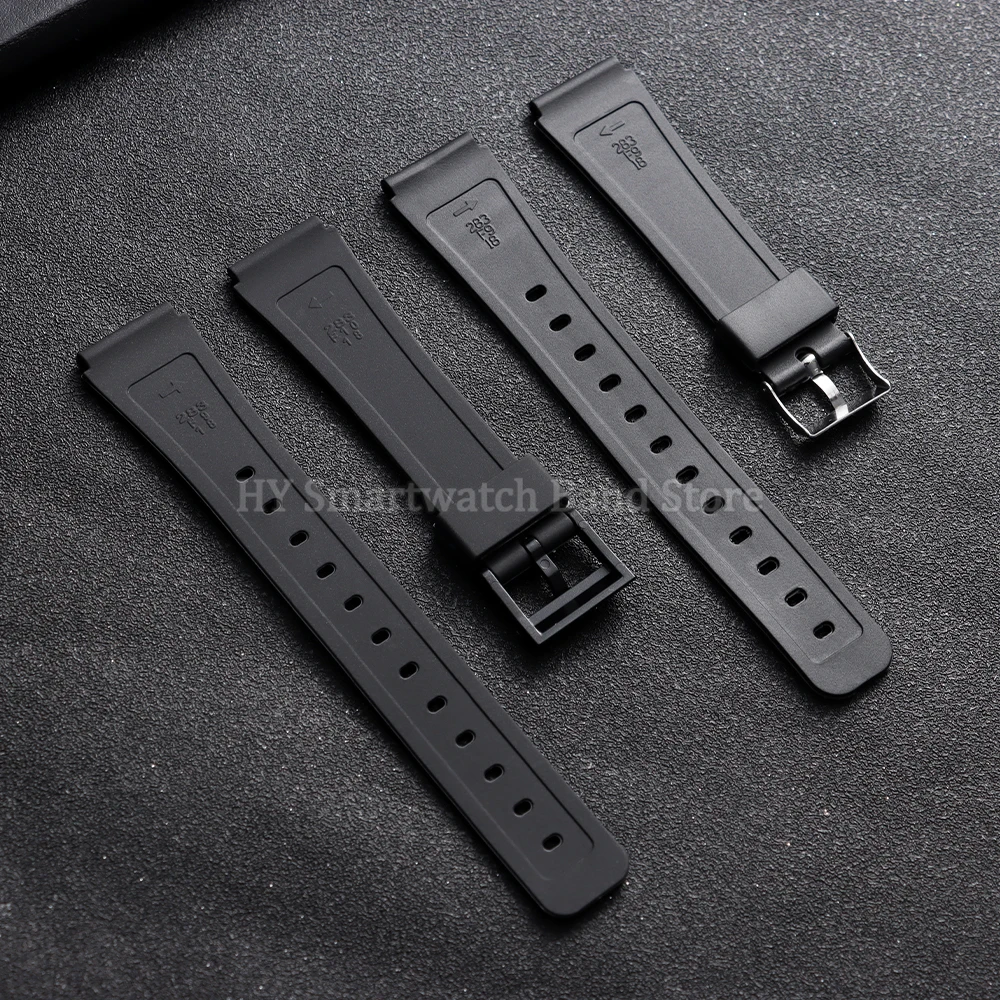 Versatile PU Rubber Watch Strap - Available in Multiple Sizes