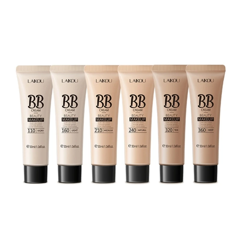 

6 Color 30g BB Cream Full Cover Waterproof Face Base Liquid Foundation Makeup