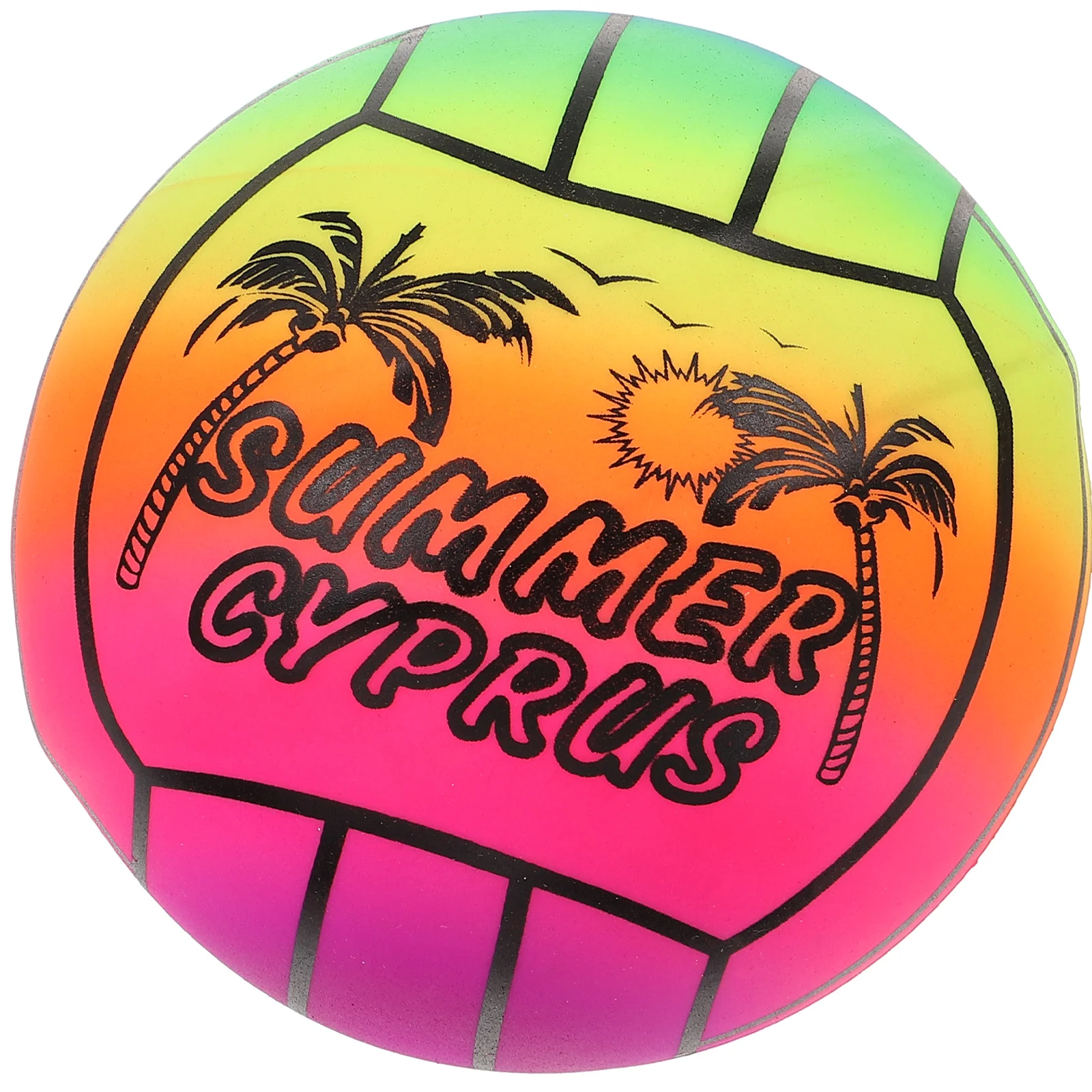 Inflatable Rainbow Volleyballs Outdoor Inflatable Beach Ball PVC Volleyball Decorative Sports Ball Swimming Pools Party Favor