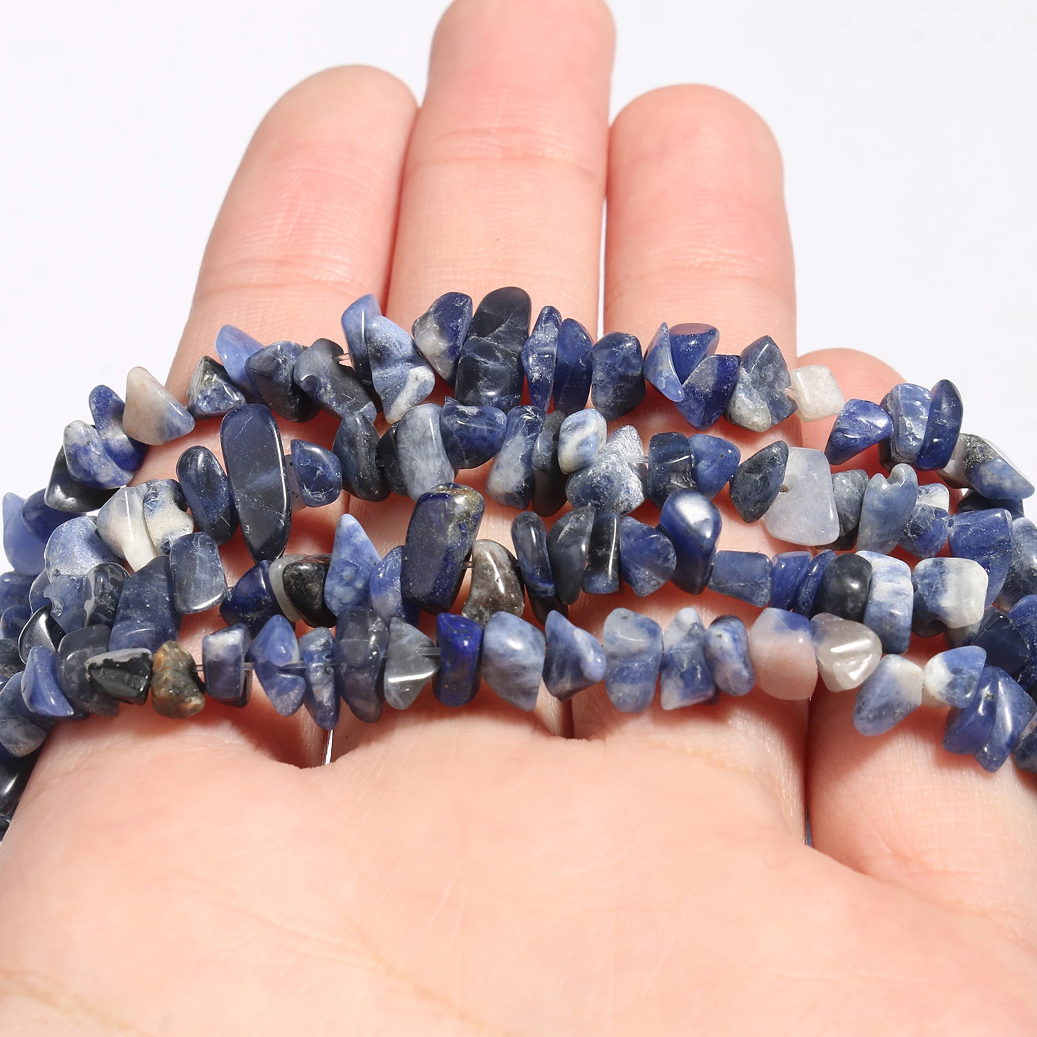 Natürliche Stein Unregelmäßige Freeform Chip Kies Perlen Turquols Lapis Lazuli Achate Quarz Perlen für Schmuck Machen DIY Armband – Detail 9