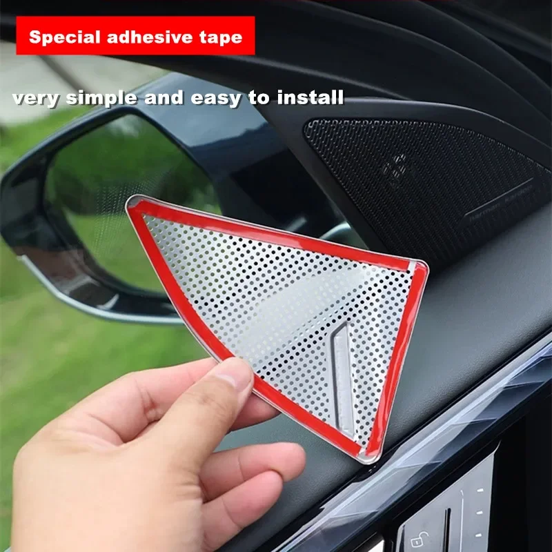 Car Front/Rear Door A Pillar Speaker Panel Metal Audio Horn Protective Cover Trim For BMW X3 G45 2025 2026 Interior Accessories