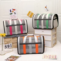 Sac de transport portable pour animaux de compagnie, sac à main en filet pour chats et chiens, tour par minute, cage pour petits et moyens chiens 6