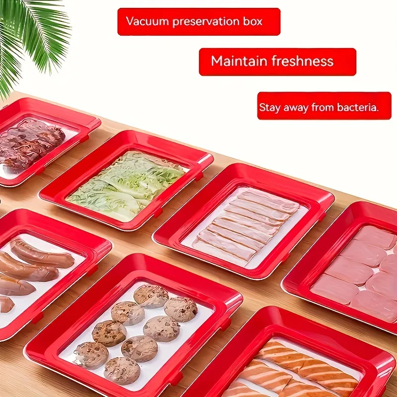 Durable 1-Pack Reusable Food Storage Trays-Plastic Kitchen Organization and Restaurant Use-Fridge Replacement Storage Boxes