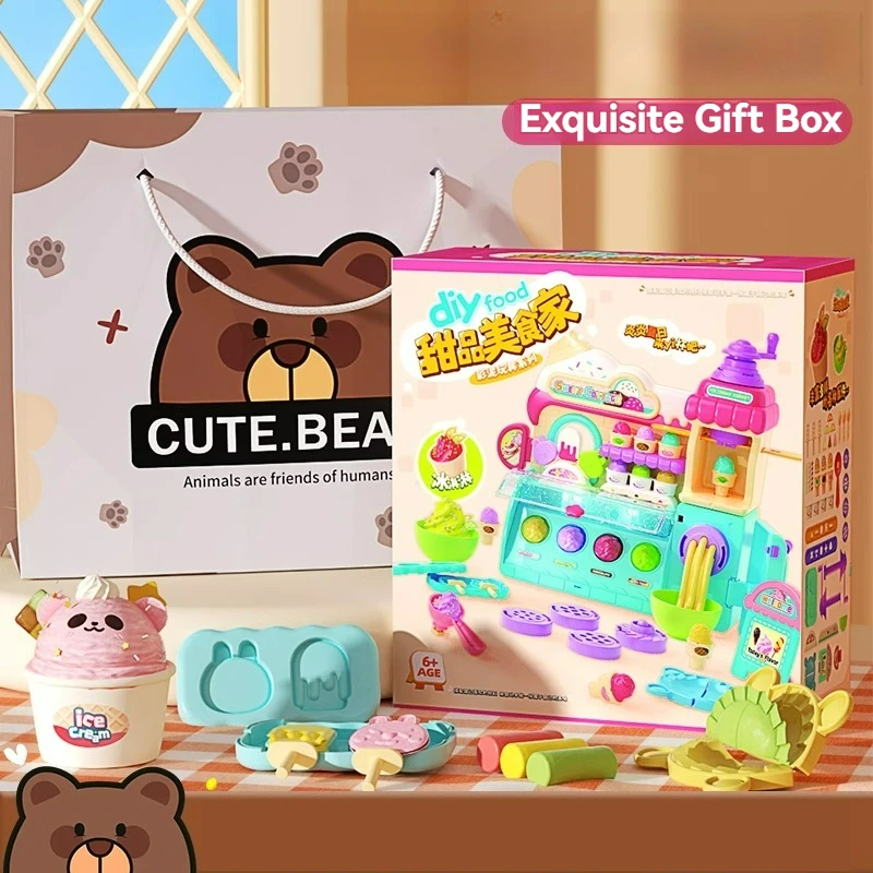 Ice Cream Machine Toy Car Favorite Of Girls Ice Cream Production Scenarios Series Children Toys Birthday Christmas Gift For Kids 5