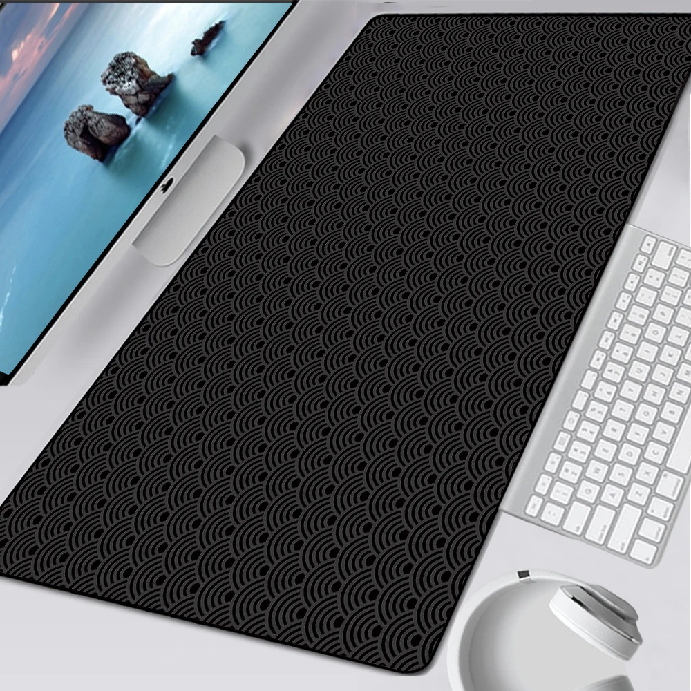 Japan Waves Xxl Desk Protector Mouse Pad Large Gamer Art Table Computer