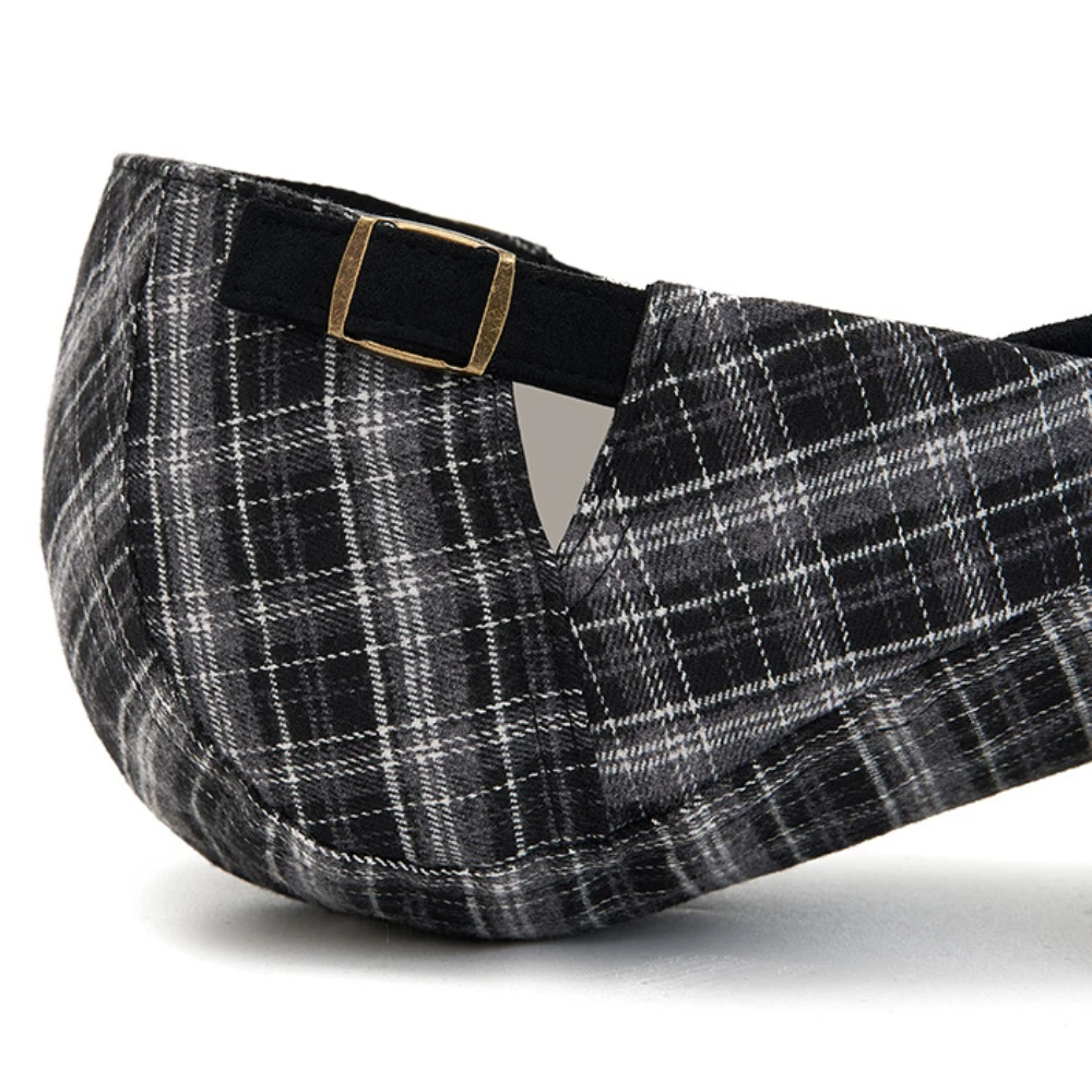 HT4978 Berets Herbst Winter Kappe für Männer Frauen Retro Künstler Maler Plaid Baskenmütze Hut Männlich Weiblich Ivy Flache Kappe Einstellbare Baskenmütze Kappe – Detail 5