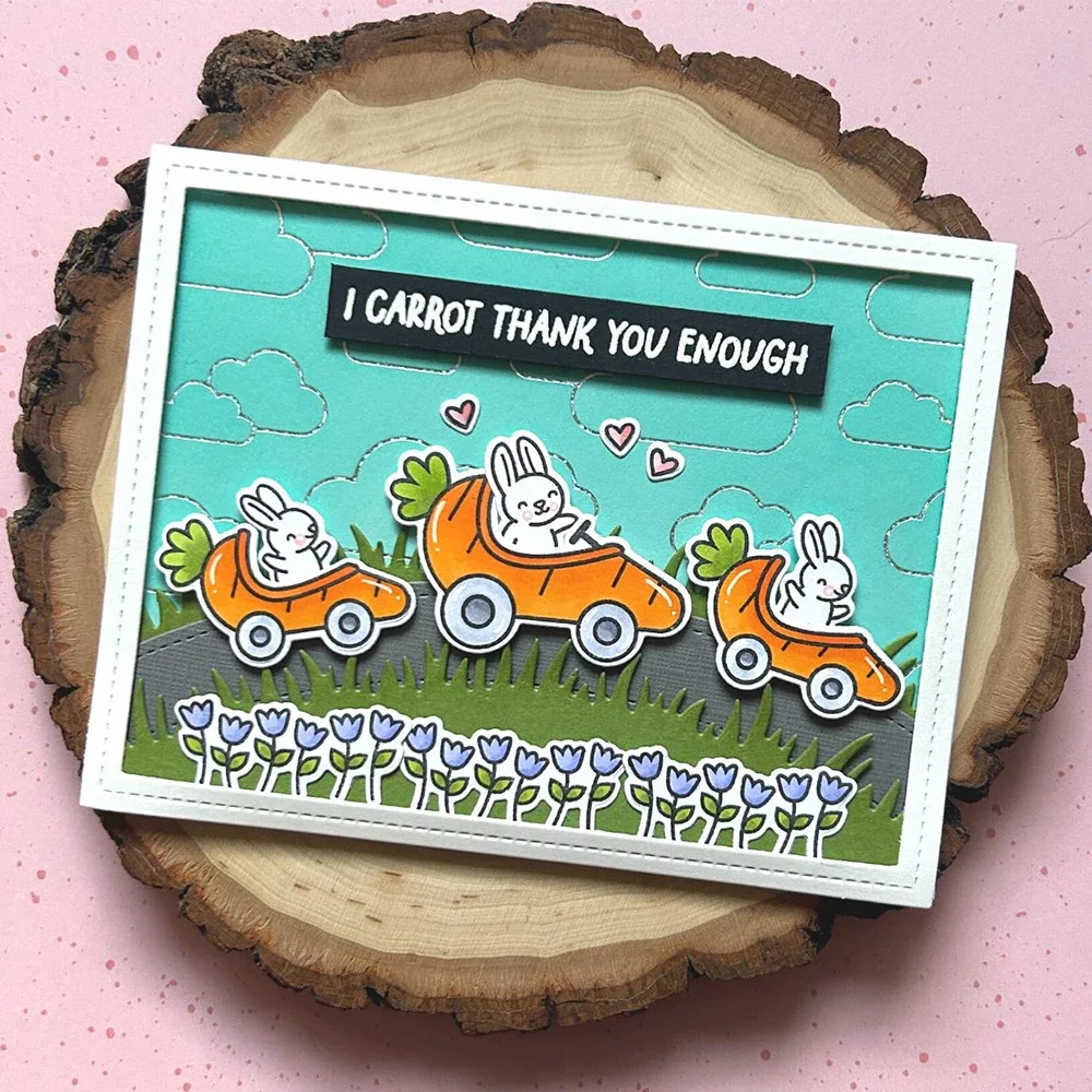 Carrot 'Bout You Happy Couples Speech Bubbles Clear Stamps and Dies for DIY Scrapbooking Embossing Album Decoration Card Making clear stamps clear rubber stamps