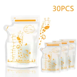 Set of 30/60 BPA - Free Milk Storage Bags - 250ml Capacity for Safe Breast Milk and Baby Food Freezing