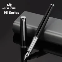 Jinhao 95 Fountain Pen Luxury Retro Design Elegant Material Clip M/F/EF Fine Nib Writing Pens Stationery Office Supplies PK 9019 1