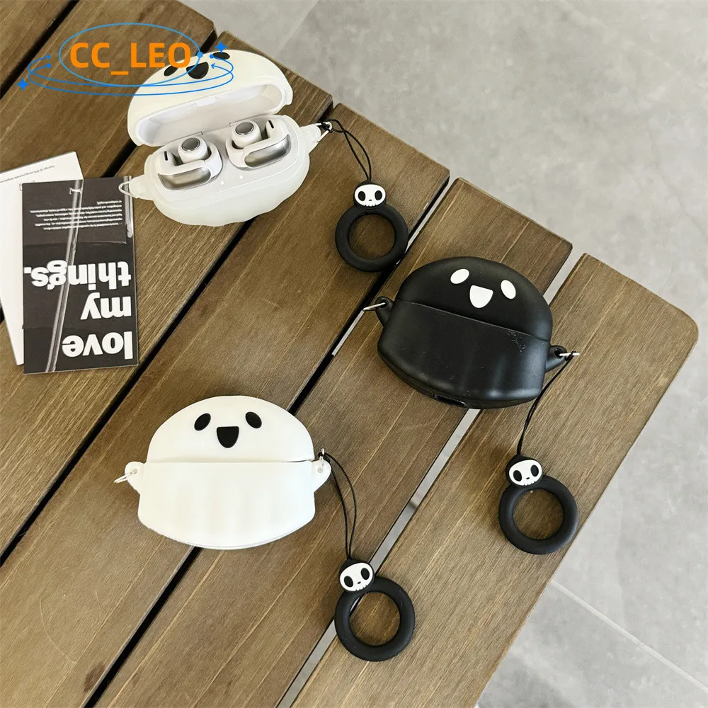 Per Bose Ultra Open Earbuds Case 3D Cute Ghost Bose Custodia Morbida In Silicone Ultra Aperta Custodia Protettiva Antiurto Shell Cartoon