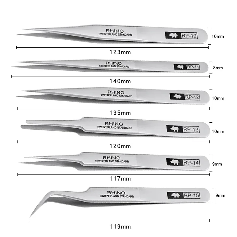 

Professional Stainless Steel Tweezers Tool with Precision Straight Curved Tip for Electronics