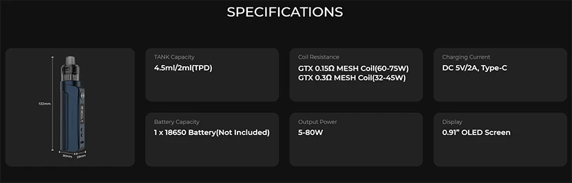 Vaporesso GEN PT80 S Kit 80W Pod Mod 4,5 ml x Tank Pod Fit 0,3 ohm GTX Spule elektronische Zigarette 18650 DTL Vape Kit_S2f4794f95e8e4fa1a42b7a7f76ceede3U